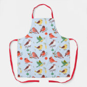 Winter Christmas Birds Mom Apron Schort (Voorkant)