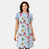 Winter Christmas Birds Mom Apron Schort (Gedragen)