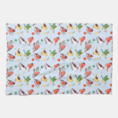 Winter Christmas Birds Theedoek (Horizontaal)