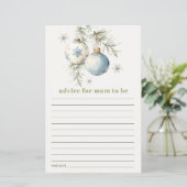 Winter Christmas Boy advies aan mama Baby shower (Staand voorkant)