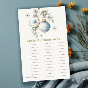 Winter Christmas Boy advies aan mama Baby shower