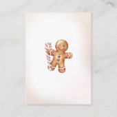 Winter Christmas Cookie Baby shower Luier Raffle Informatiekaartje (Achterkant)