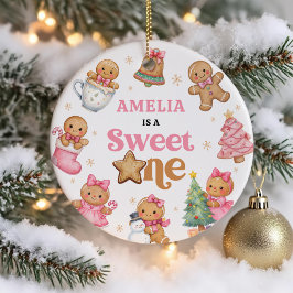 Winter Christmas Cookies Birthday Party Keramisch Ornament
