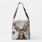 Winter Christmas Deer - Canvas tas (Achterkant)