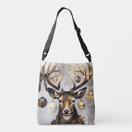Winter Christmas Deer - Canvas tas (Achterkant)