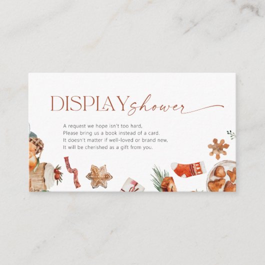 Winter Christmas Display Douche behuizing Kaart (Voorkant)