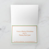 Winter Christmas Fun Folk Art Holiday Kaart (Binnen)