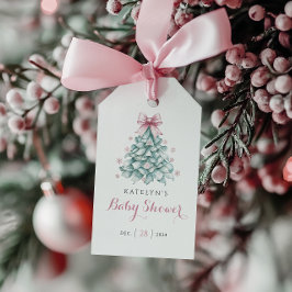 Winter Christmas Girl Baby shower Cadeaulabel
