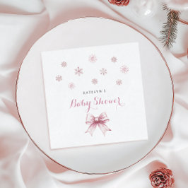 Winter Christmas Girl Baby shower Servet