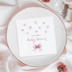 Winter Christmas Girl Baby shower Servet