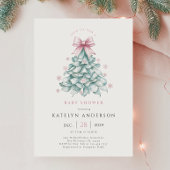 Winter Christmas Girl Baby shower Uitnodiging