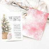 Winter Christmas Girl Baby shower Uitnodiging