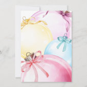 Winter Christmas Girl Baby shower Uitnodiging (Achterkant)