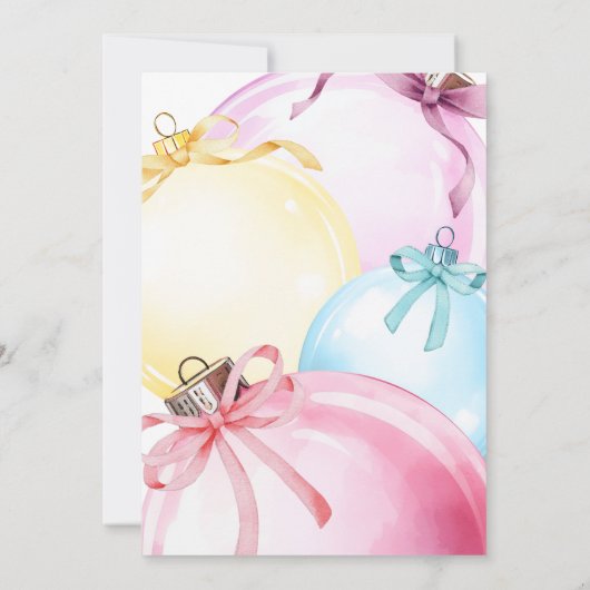 Winter Christmas Girl Baby shower Uitnodiging (Achterkant)