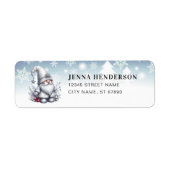 Winter Christmas Gnome Retouradres Labels (Voorkant)