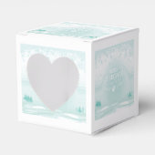 Winter Christmas Heart Window Favor Box Bedankdoosjes (Voorkant Zijde)