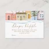 Winter Christmas Het duurt een Village Baby shower Informatiekaartje (Voorkant)