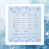 Winter Christmas Holiday Bunco Score Blad Notitieblok