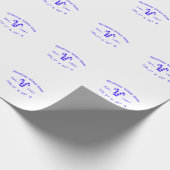 Winter Christmas house blue candy canes est. Year  Cadeaupapier (Hoek)