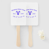 Winter Christmas house blue candy canes est. Year  Handwaaier (Voorkant en achterkant)