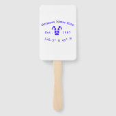 Winter Christmas house blue candy canes est. Year  Handwaaier (Achterkant)