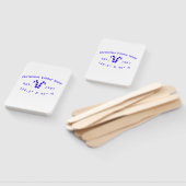 Winter Christmas house blue candy canes est. Year  Handwaaier (Niet-gemonteerd)