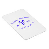 Winter Christmas house blue candy canes est. Year  Magneet (Rechterzijde)