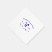 Winter Christmas house blue candy canes est. Year  Servet (Hoek)