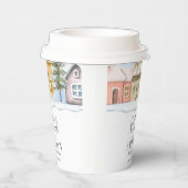 Winter Christmas It takes a Village Baby Shower Papieren Bekers (Rechts)