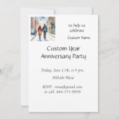 Winter Christmas Jubileum City Paar Winter Kaart (Achterkant)