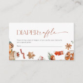 Winter Christmas Luiers Raffle Enclosure Kaart (Voorkant)