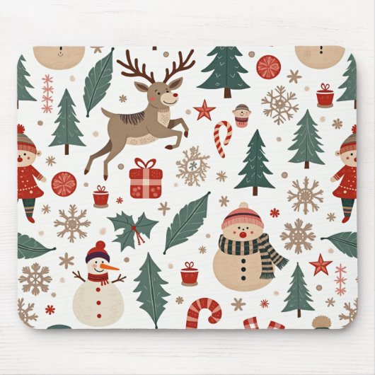 Winter Christmas Mouse Pad Muismat (Voorkant)