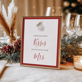 Winter Christmas Ornament Guess How Many Poster