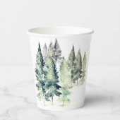 Winter Christmas Paper Cup Papieren Bekers (Achterkant)