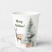 Winter Christmas Paper Cup Papieren Bekers (Voorkant)