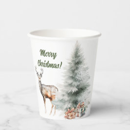 Winter Christmas Paper Cup Papieren Bekers