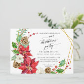 Winter Christmas Party Crescent Krans Kaart (Staand voorkant)