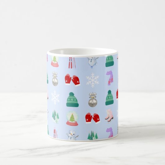 Winter/Christmas Pattern Coffee Mug (11oz) Koffiemok (Center)