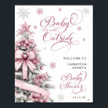 Winter Christmas Pink Baby shower Welkom Teken Poster<br><div class="desc">Welkom gasten in stijl met het Winter Christmas Pink Baby shower Welcome Sign. Met zachte roze tinten in combinatie met feestelijke winterelementen zoals sneeuwvlokken en delicate vakantieaccenten, is dit teken ideaal om een warme, seizoensgebonden toets aan uw baby shower toe te voegen. Ideaal voor een winter wonderland of kerst-thema viering,...</div>