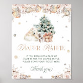 Winter Christmas Polar Beer Luier Raffle Poster (Voorkant)