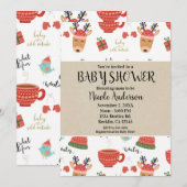 Winter Christmas Rustic Kraft Holiday Baby shower Kaart (Voorkant / Achterkant)