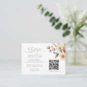 Winter Christmas Sage Green QR Code Huwelijk RSVP Informatiekaartje (Staand voorkant)