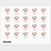 Winter Christmas Santa Baby shower Bedankt Ronde Sticker (Vel)