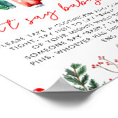 Winter Christmas Santa Baby shower Dont Say Baby Poster (Hoek)