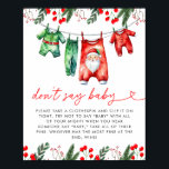 Winter Christmas Santa Baby shower Dont Say Baby Poster<br><div class="desc">Voeg een vleugje feestelijk plezier toe aan uw baby shower met ons Winter Christmas Santa Baby shower "Don't Say Baby" Poster. Met een vrolijke kerstman omringd door winterse elementen zoals sneeuwvlokken, hulst en groen, zet dit poster een speelse toon voor het spel. Het nodigt gasten uit om deel te nemen...</div>