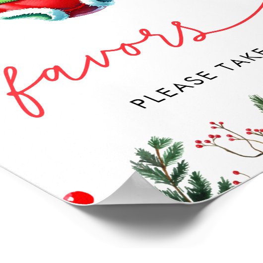 Winter Christmas Santa Baby shower Favorieten Teke Poster (Hoek)