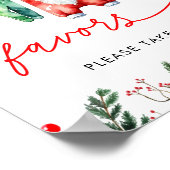 Winter Christmas Santa Baby shower Favors Poster (Hoek)