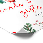 Winter Christmas Santa Baby shower Kaarten en gesc Poster (Hoek)