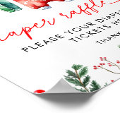 Winter Christmas Santa Baby shower Luier Raffle Poster (Hoek)