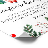 Winter Christmas Santa Baby shower Pacifier Hunt Poster (Hoek)